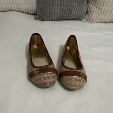 Michael Kors brown Tan MK Logo Ballet Flats Shoes Size 4 US Women's Casual Shoes price