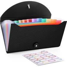 Small Accordion File Organizer 13 Pockets with Labels for Receipts Coupons Cards Folder price