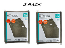 (2 PACK) Pen+Gear Letter Size Hanging File Folders, 12 Count, Green. Folder price