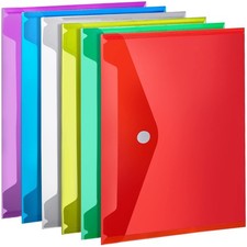 LEOBRO Plastic File Folders for Documents, 6 PCS Plastic Envelopes, Reusable Cle Folder price