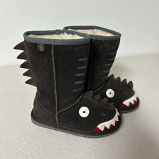 Emu Little Creatures Dinosaur Boots Kid's K10 Brown Suede Merino Wool Lining Boys' Boots price