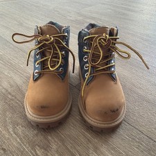 Timberland Heritage Boot Tan Camo Plaid 6 Inch Streetwear Lace Up Toddler 5 Boys' Boots price