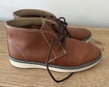 Boys Size 2.5 Johnston & Murphy Brown Leather McGuffey Chukka Boots Lace Up Boys' Boots price