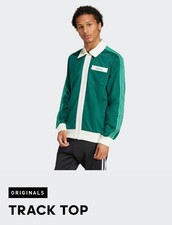 Adidas Originals Track Top JC8362 Collegiate Green Full Zip Jacket Men's Medium Boys' Tracksuit price