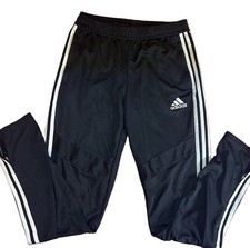 XL Adidas ClimaCool Men's Black Track Pants 3-Stripes Drawstring Pockets Boys' Tracksuit price