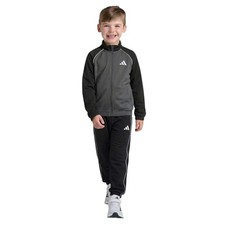 adidas Kids 2 Piece Tricot Tracksuit Full Zip Jacket Pants Athletic Set Black Boys' Tracksuit price