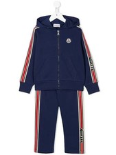 Moncler Boys Tracksuit Set Size 10A 140cm Navy Zip Hoodie Jogger Pants NWT Boys' Tracksuit price