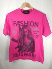 DIABLO Brand Fashion Is War Pink Girl Graphic T-Shirt Mens L Y2K Streetwear Girls' T-shirt price