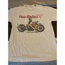 Van Halen EVH Pinup motorcycle men's band shirt Size Large L Girls' T-shirt price
