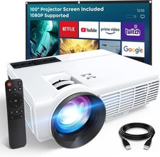 1080P HD Bluetooth Video Projector 8000Lumens Movie Home Theater w/ 100'' Screen Projector price