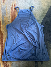 Women's Blue Solid  Knit Tank Top Size M Women's Tank Top price