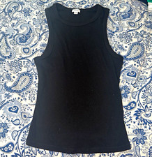 Garage Women’s Tank Top P/S Black Solid Ribbed Knit Scoop Neck Sleeveless Women's Tank Top price