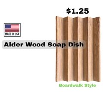 1 Luxurious solid red alder wood soap dish - handmade in the USA - $1.25!! Soap Dish price