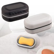 1x With Lid Travel Reusable Soap Box Dish Holder Bathroom Container Soap Case Soap Dish price