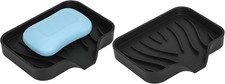 2-Pack Self-Draining Silicone Soap Dish - Anti-Slip Bar Soap Holder for Shower, Soap Dish price