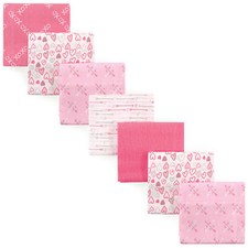 Luvable Friends Baby Girl Cotton Flannel Receiving Blankets, Love 7-Pack Baby Blanket price