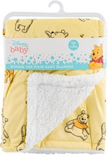 Disney Baby Winnie The Pooh Happy Days with Bees Soft Sherpa Blanket 40"x30",New Baby Blanket price