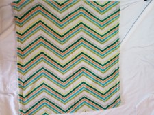 Cloud Island Baby Blanket Chevron Zig Zag Plush White Orange Green Blue 30"x30" Baby Blanket price