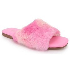 $60 NIB Yosi Samra Kids Fur Slippers Sandals Shoes Miss Nora Sz 12C Girls' Slippers & Sandals price