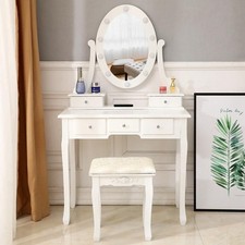 Vanity Set with Lighted Mirror 10 LED Bulbs Makeup Dressing Table Dresser Desk Dresser / Vanity Table price