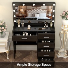 Vanity Set with 11 LED Lighted Large Mirror Makeup Dressing Table with 7 Drawers Dresser / Vanity Table price