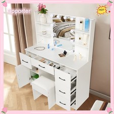10 Light Bulbs LED Mirror For Woman-White Makeup Vanity Dresser Table/Desk Dresser / Vanity Table price