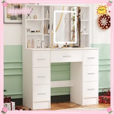 Bedroom Led Vanity Mirror Makeup Table Vanity Set，Girls Dresser Table，for Gifts Dresser / Vanity Table price