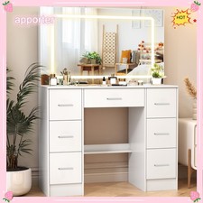 10 LED Lights w/ Large 3 Colors Mirror Makeup Dresser Desk Vanity Drawer s Table Dresser / Vanity Table price