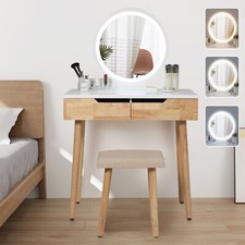 Makeup Vanity  Set w/ LED Lighted Mirror Dressing Table Dresser Desk with Stool Dresser / Vanity Table price