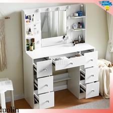 Vanity Set with 10 LED Lighted Mirror Makeup Dressing Table Dresser Desk Dresser / Vanity Table price
