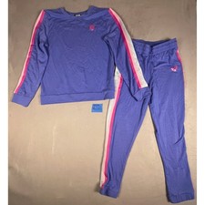 Hurley Girls Purple Tracksuit Set Sweatshirt Joggers Side Stripe Youth XL 16 Girls' Tracksuit price