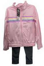 PUMA Girls 2 Piece Tracksuit Set Pink Gray Size 5 Full Zip Jacket Leggings NWT Girls' Tracksuit price