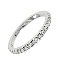 $3,400 TIFFANY & CO. SOLESTE DIAMOND HALF FULL ETERNITY WEDDING BAND RING SZ 7.5 Diamond Eternity Ring price