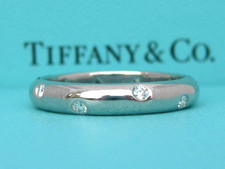 TIFFANY & CO. ETOILE .22 DIAMOND 4MM PLATINUM ETERNITY WEDDING BAND RING 7 Diamond Eternity Ring price