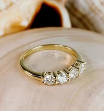 2.50 CTW Round Cut Natural Diamond  14K White Gold Eternity Band Engagement Ring Diamond Eternity Ring price