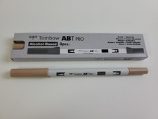 3 Pack Sand Tombow ABT PRO Calligraphy Marker Dual End Chisel Tip + Brush Chisel Tip (Calligraphy) Pen price