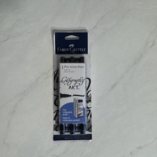 Faber-Castel PITT Calligraphy Pens Chisel Tip, 2.5mm, Black, 3-Pack Chisel Tip (Calligraphy) Pen price