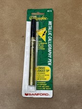 VTG 1994 Sanford 46115 Metallic Calligraphy Pen Chisel Edged Tip Gold Ink New Chisel Tip (Calligraphy) Pen price