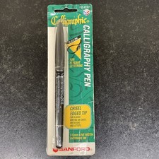 VTG 1994 Sanford Calligraphy Pen Chisel Edged Tip Black Ink Unopened Chisel Tip (Calligraphy) Pen price