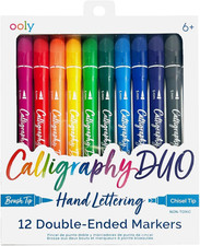 Calligraphy Duo - 12 Double Ended Calligraphy Pens for Writing & Hand Lettering, Chisel Tip (Calligraphy) Pen price