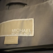 Michael Kors Women’s Gray Hooded Double-Breasted Long Trench Coat Lined S Women's Trench Coat price