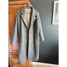 Old Navy Gray Oversized Trench Coat L Longline Minimalist Indie Sleaze Matrix Women's Trench Coat price