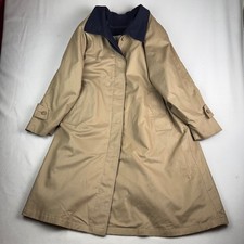 London Fog Vintage Trench Coat Tan Khaki Navy Blue Zip Out Liner Womens 6 Pet Women's Trench Coat price