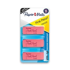 3pk Pencil Erasers Pink Pearl Eraser price