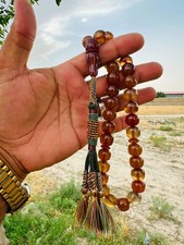 Vintage Kohroba Kahruba Muslim Prayer Beads Tasbih Misbaha 72g Handmade Prayer Beads price