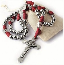 Paracord Rosary Rugged Tactical Rosary Saint Michael Devotional EDC Prayer Beads Prayer Beads price