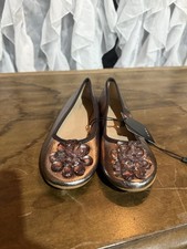 Zara girls' metallic ballet flats with Details On The Toe Size 2 Girls' Ballet Flats price