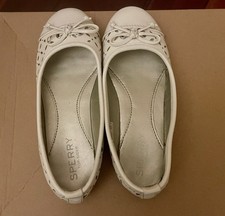 Sperry White, kid's dress shoe with bow Girls' Ballet Flats price