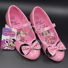 Disney Minnie Mouse Toddler Girls Pink Glitter Mary Jane Ballet Flats Sz 12 NWT Girls' Ballet Flats price