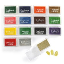 15 Ink Pads in Vibrant Colors for Stamps, DIY Crafts, Card Making, Scrapbooking Stamp & Ink Pad price